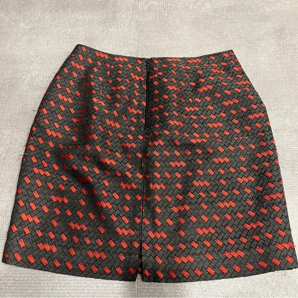 Miss Wu Red and Black Mini A-line Skirt for Cocktail Night Out 4 - Picture 5 of 5